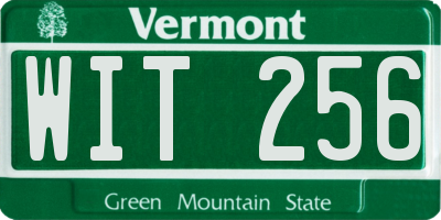 VT license plate WIT256