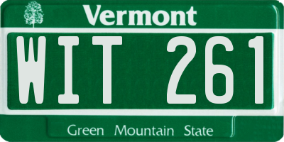 VT license plate WIT261