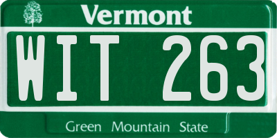 VT license plate WIT263