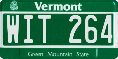 VT license plate WIT264