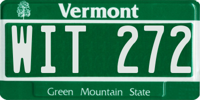 VT license plate WIT272