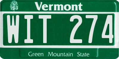 VT license plate WIT274