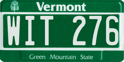 VT license plate WIT276