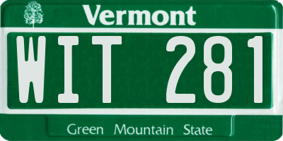 VT license plate WIT281