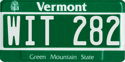 VT license plate WIT282