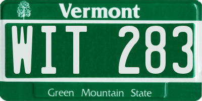 VT license plate WIT283