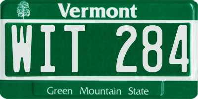 VT license plate WIT284