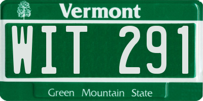 VT license plate WIT291