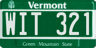 VT license plate WIT321