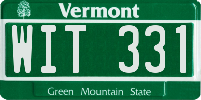 VT license plate WIT331