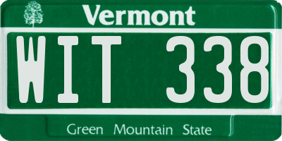 VT license plate WIT338