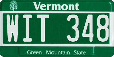 VT license plate WIT348