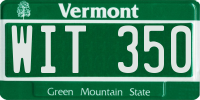 VT license plate WIT350