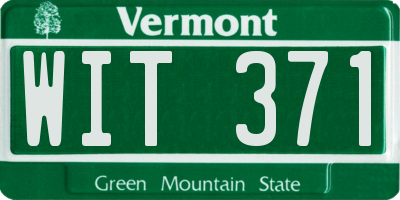 VT license plate WIT371