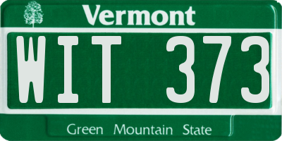 VT license plate WIT373