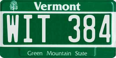 VT license plate WIT384