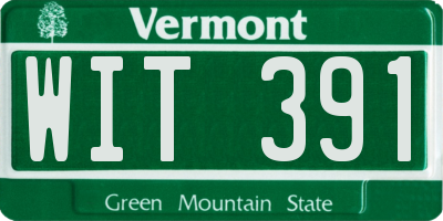 VT license plate WIT391