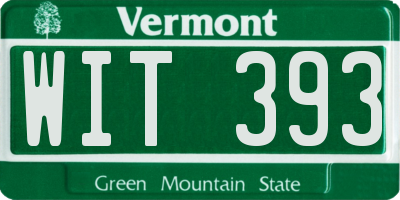 VT license plate WIT393