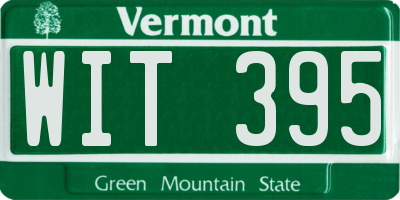 VT license plate WIT395