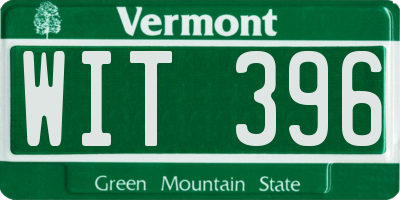 VT license plate WIT396