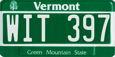 VT license plate WIT397