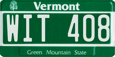 VT license plate WIT408