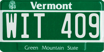 VT license plate WIT409