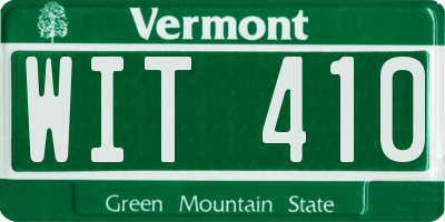 VT license plate WIT410