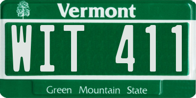 VT license plate WIT411