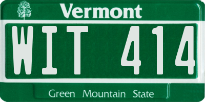 VT license plate WIT414