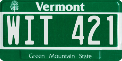 VT license plate WIT421