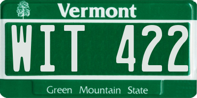 VT license plate WIT422