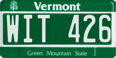 VT license plate WIT426