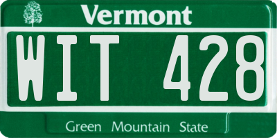 VT license plate WIT428
