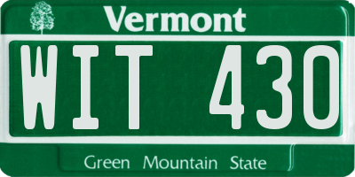 VT license plate WIT430