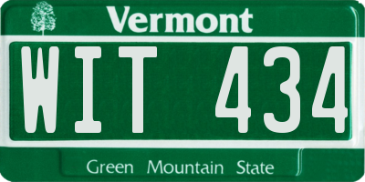 VT license plate WIT434