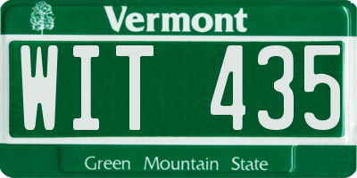 VT license plate WIT435