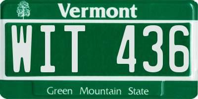 VT license plate WIT436