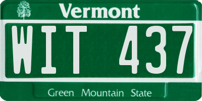 VT license plate WIT437
