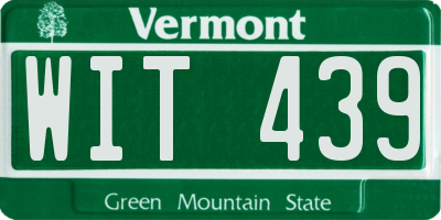 VT license plate WIT439