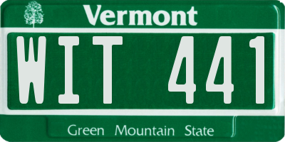 VT license plate WIT441