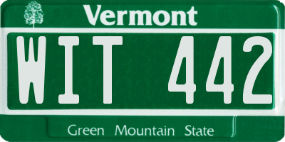 VT license plate WIT442