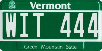 VT license plate WIT444
