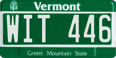 VT license plate WIT446