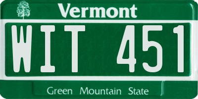 VT license plate WIT451
