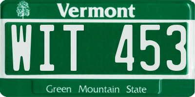 VT license plate WIT453