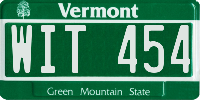VT license plate WIT454