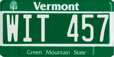VT license plate WIT457