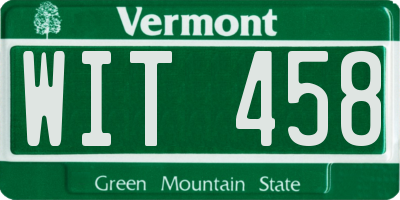 VT license plate WIT458