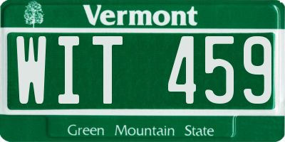 VT license plate WIT459
